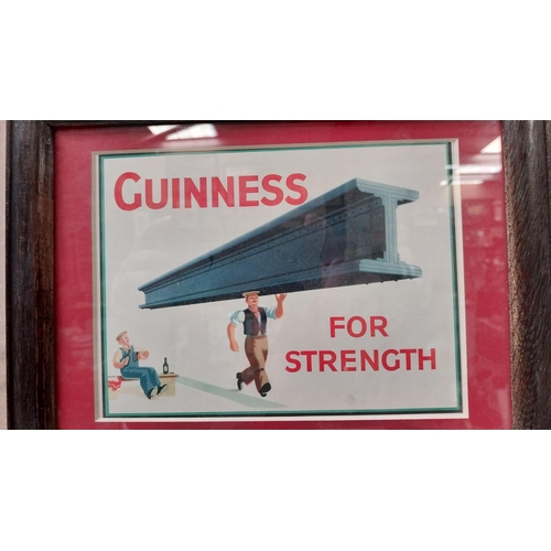 127 - Guinness for Strength advertising showcard. {21 cm H x 28 cm W}.