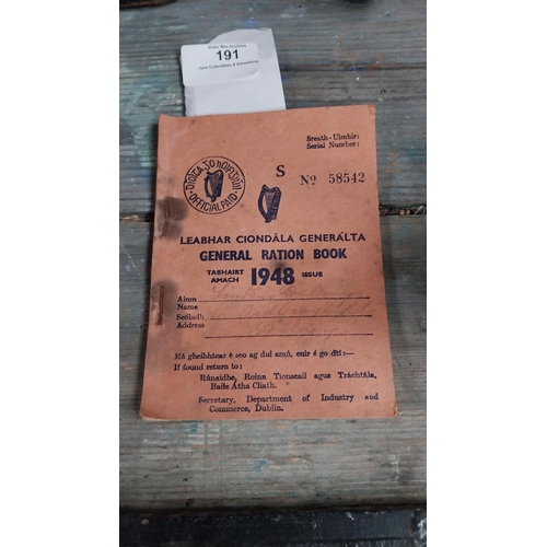 191 - 1948 Ration Book.