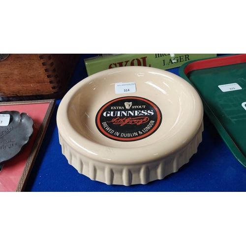 Extra Stout Guinness ceramic advertising ashtray in the form of a