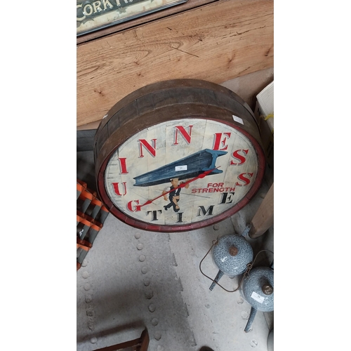 33 - Guinness For Strength Guinness for Time advertising clock {60cm Dia}.