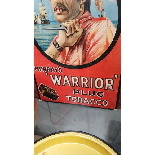 warrior plug tobacco Murray's Warrior Plug Tobacco advertising showcard {38 cm H x 45 cm W}.  SOLD A010823