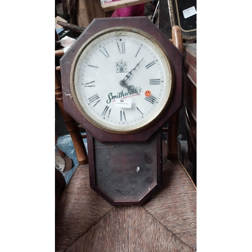 60 - Smithwicks Ale drop dial advertising clock. {50 cm H x 30 cm W].