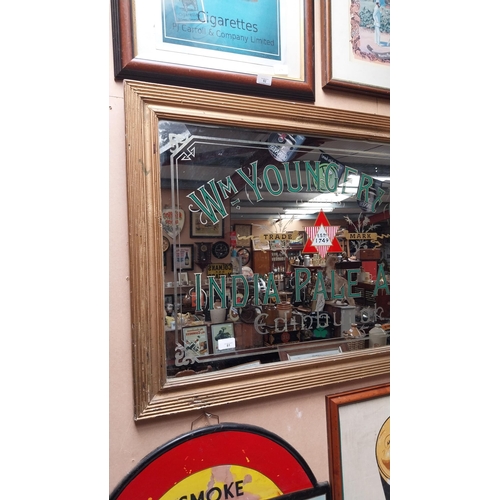 81 - William Younger & Co's Indian Pale Ale Edinburgh framed advertising mirror. {70 cm H x 94 cm W}.