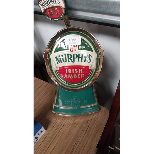 1258 - Murphy's Stout beer pull. {63 cm h x 17 cm W}.