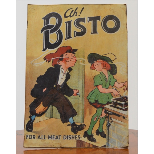 120A - ah Bisto! For all meat dishes counter advertising sign {36 cm H x 25 cm W}.