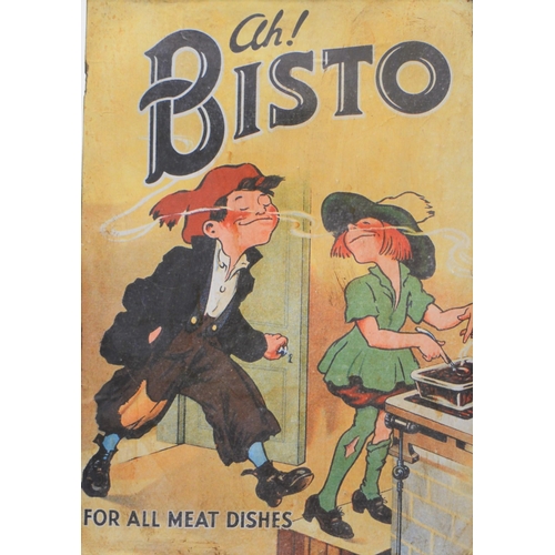 120A - ah Bisto! For all meat dishes counter advertising sign {36 cm H x 25 cm W}.