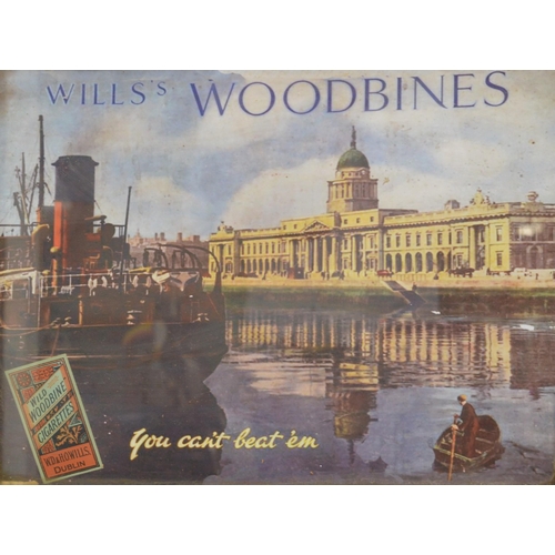 140A - Will's Woodbines you cant beat 'em framed advertising print {47 cm H x 60 cm W}.