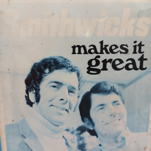 1260 - Smithwicks Makes It Great celluloid showcard. { 30cm H X 20cm W }.