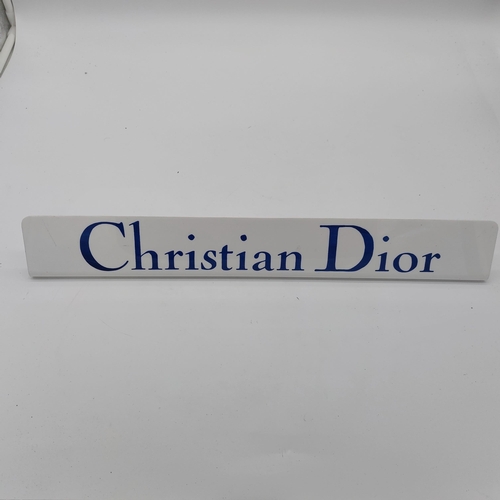 1263A - Christian Dior Perspex counter advertising sign. { 7cm H X 51cm W X 7cm D }.