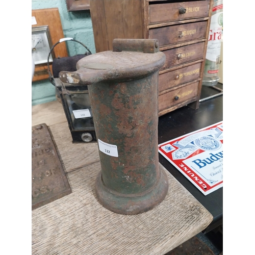 162A - 19th C. cast iron Carlyle Railway ticket puncher. {26 cm H x 12 cm W}.