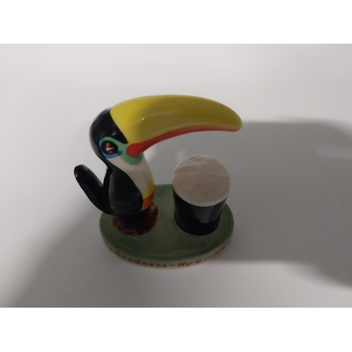 1269 - My Goodness My Guinness Carlton Ware ceramic Toucan and Pint advertising figure {10 cm H x 8 cm W x ... 