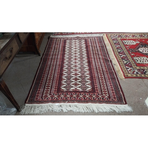 140 - Decorative Persian carpet square {215 cm L x 132 cm W }.