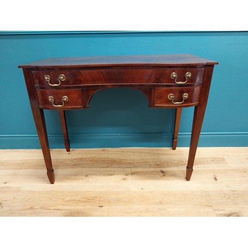 187 - Good quality 19th C. mahogany serpentine front desk raised on square tapered legs {82 cm H x 104 cm ... 