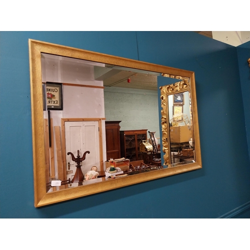 215 - Gilt wall mirror {110 cm H x 69 cm W}.