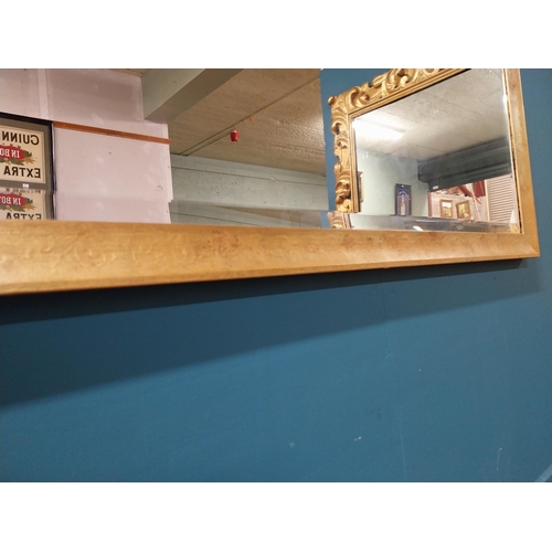 215 - Gilt wall mirror {110 cm H x 69 cm W}.