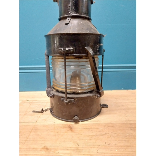 241 - 19th C. metal and glass ships lantern {54 cm H x 24 cm Dia.}.