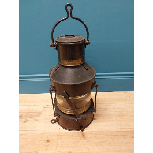 241 - 19th C. metal and glass ships lantern {54 cm H x 24 cm Dia.}.