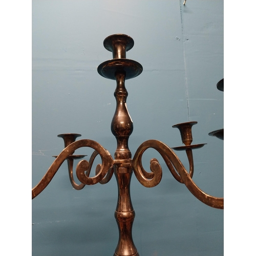 280 - Silver plate four branch candelabra {96 cm H x 40 cm Dia.}.