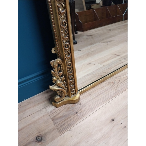 292 - Good quality giltwood overmantle mirror in the Victorian style {133 cm H x 130 cm W}.