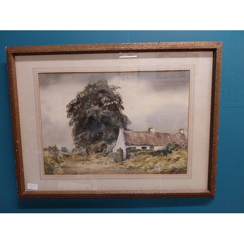 314 - Frank Egginton Ballyskeagh County Down watercolour mounted in frame {37 cm H x 52 cm W measurement o... 