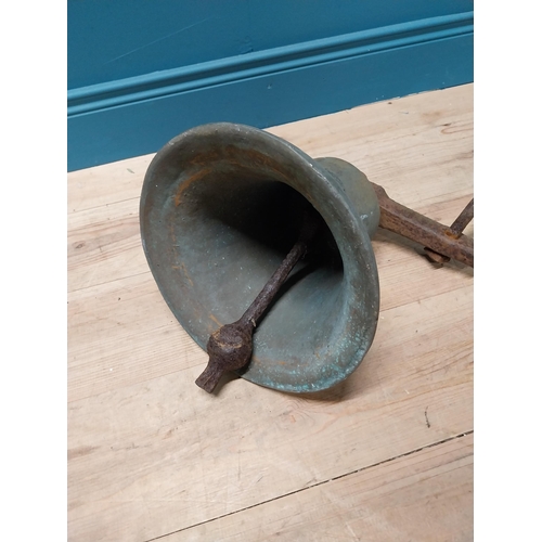 315 - Early 19th C. bronze bell by J Murphy of Dublin with original wrought iron bracket {36 cm H x 50 cm ... 