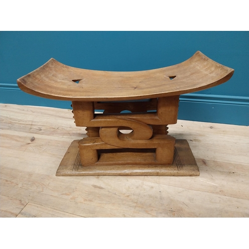 352 - African Ashanti 'wisdom knot' wooden stool.