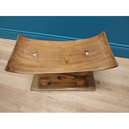 352 - African Ashanti 'wisdom knot' wooden stool.