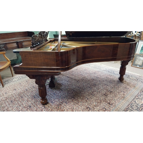 382 - Exceptional quality rosewood Steinway & Sons New York & Hamburg boutique grand piano serial no 58183... 