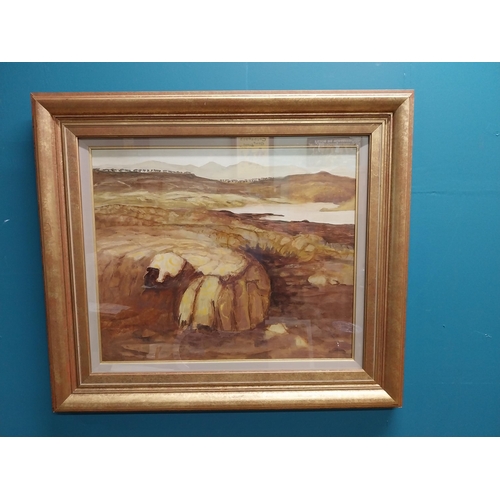 404 - Arthur Armstrong 'Near Bertraghboy' oil on board signed lower left mounted in frame {48 cm H x 58 cm... 