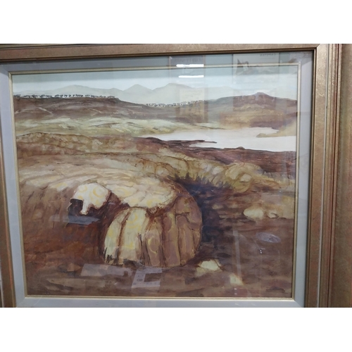 404 - Arthur Armstrong 'Near Bertraghboy' oil on board signed lower left mounted in frame {48 cm H x 58 cm... 