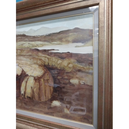 404 - Arthur Armstrong 'Near Bertraghboy' oil on board signed lower left mounted in frame {48 cm H x 58 cm... 