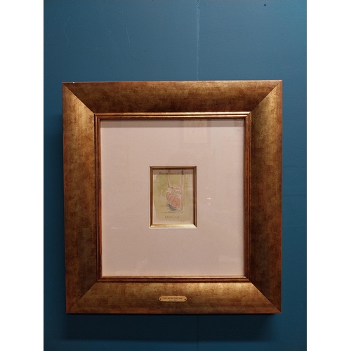 424 - Jack B Yeats Obstacles watercolour and pencil from the Yeats family collection mounted in frame {11 ... 