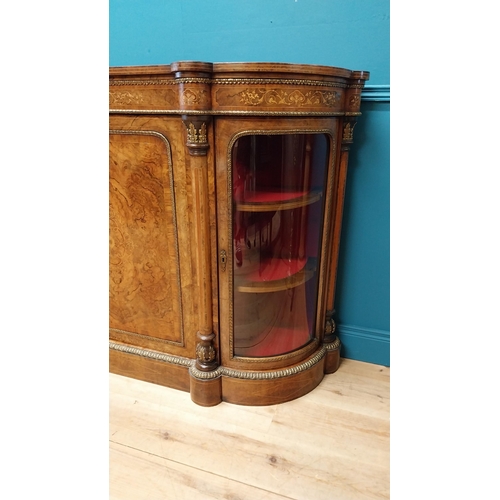 65 - Exceptional quality 19th C. French walnut and satinwood inlaid credenza with ormolu mounts with cent... 