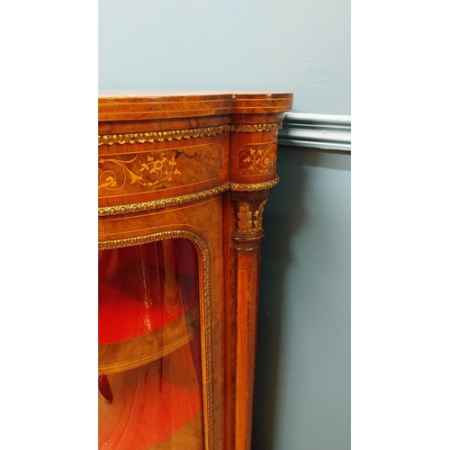 65 - Exceptional quality 19th C. French walnut and satinwood inlaid credenza with ormolu mounts with cent... 