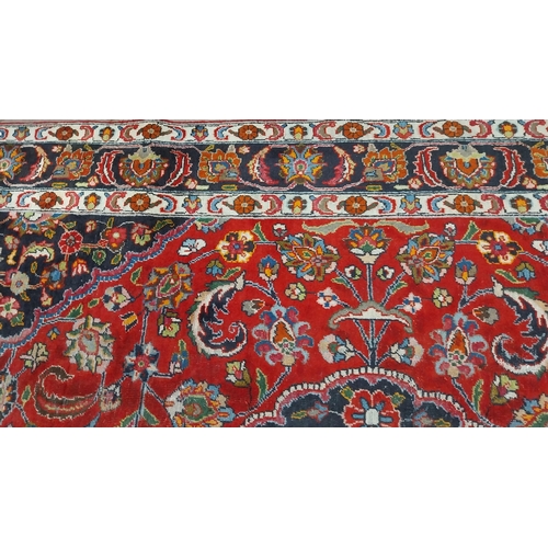 85 - Decorative Persian carpet square {349 cm L x 257 cm W }.