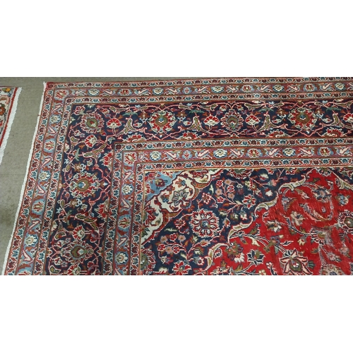 91 - Good quality decorative Persian carpet square {380 cm H x 290 cm W}.