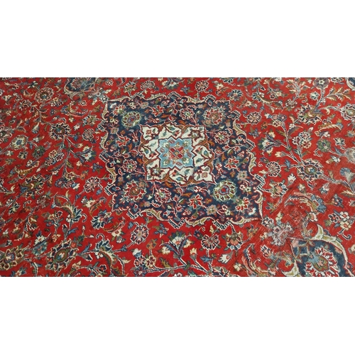 91 - Good quality decorative Persian carpet square {380 cm H x 290 cm W}.