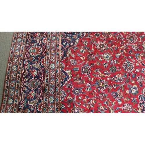 91 - Good quality decorative Persian carpet square {380 cm H x 290 cm W}.