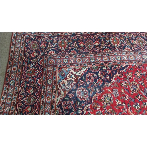 91 - Good quality decorative Persian carpet square {380 cm H x 290 cm W}.