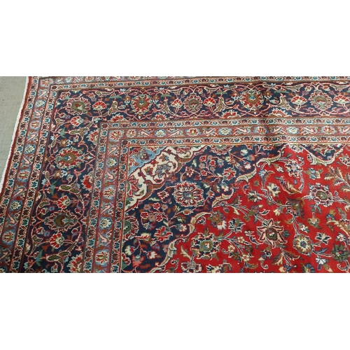 91 - Good quality decorative Persian carpet square {380 cm H x 290 cm W}.