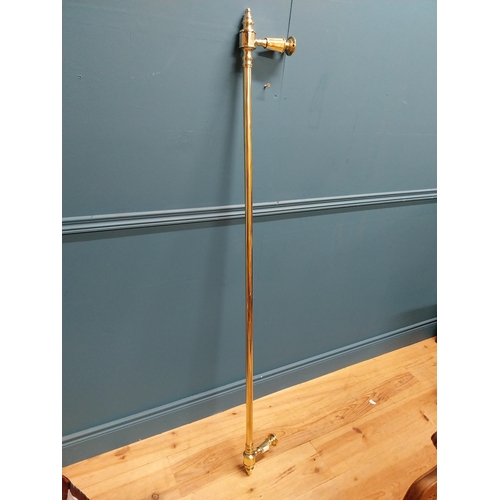 154 - Victorian brass towel rail {67 cm W x 18 cm D}.