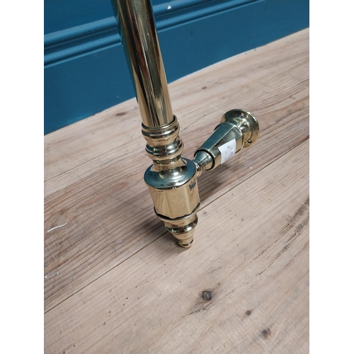 154 - Victorian brass towel rail {67 cm W x 18 cm D}.