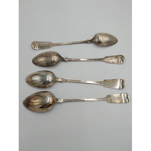 1371 - Two EPNS serving spoons stamped West & Son one with strainer, each engraved with a rampant lion cres... 