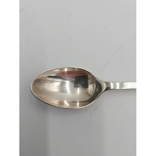 1372 - Two English silver teaspoons. Hallmarked in London 1861 Maker Chawner & Co (George William Adams). W... 