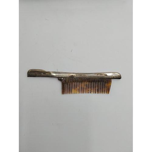 1375 - English silver backed brush & comb set. Hallmarked in Birmingham 1902. Maker Jones & Crompton { Brus... 