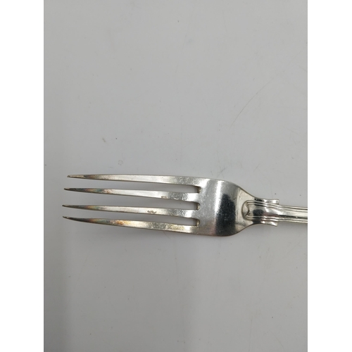 1377 - Set of six EPNS Kings Pattern dinner forks . { 20.5cm L }.