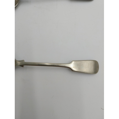 1380 - Five Bamba Silver table spoons Stamped Irish Made. { 22cm L}, two Long's Klondyke silver table spoon... 