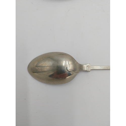 1380 - Five Bamba Silver table spoons Stamped Irish Made. { 22cm L}, two Long's Klondyke silver table spoon... 