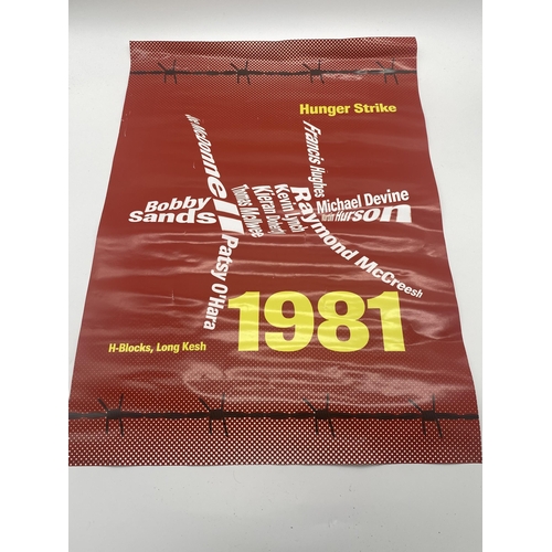 1442 - Re Printed 1981 Hunger Strike H - Block, Long Kesh poster  - Bobby Sands, Joe Mc Donnell, Francis Hu... 