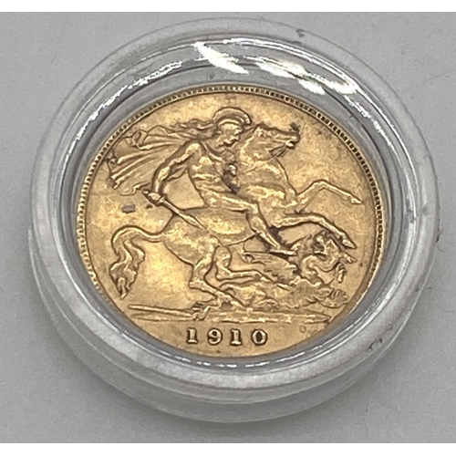 1452 - Edward VII gold half sovereign. 1910.